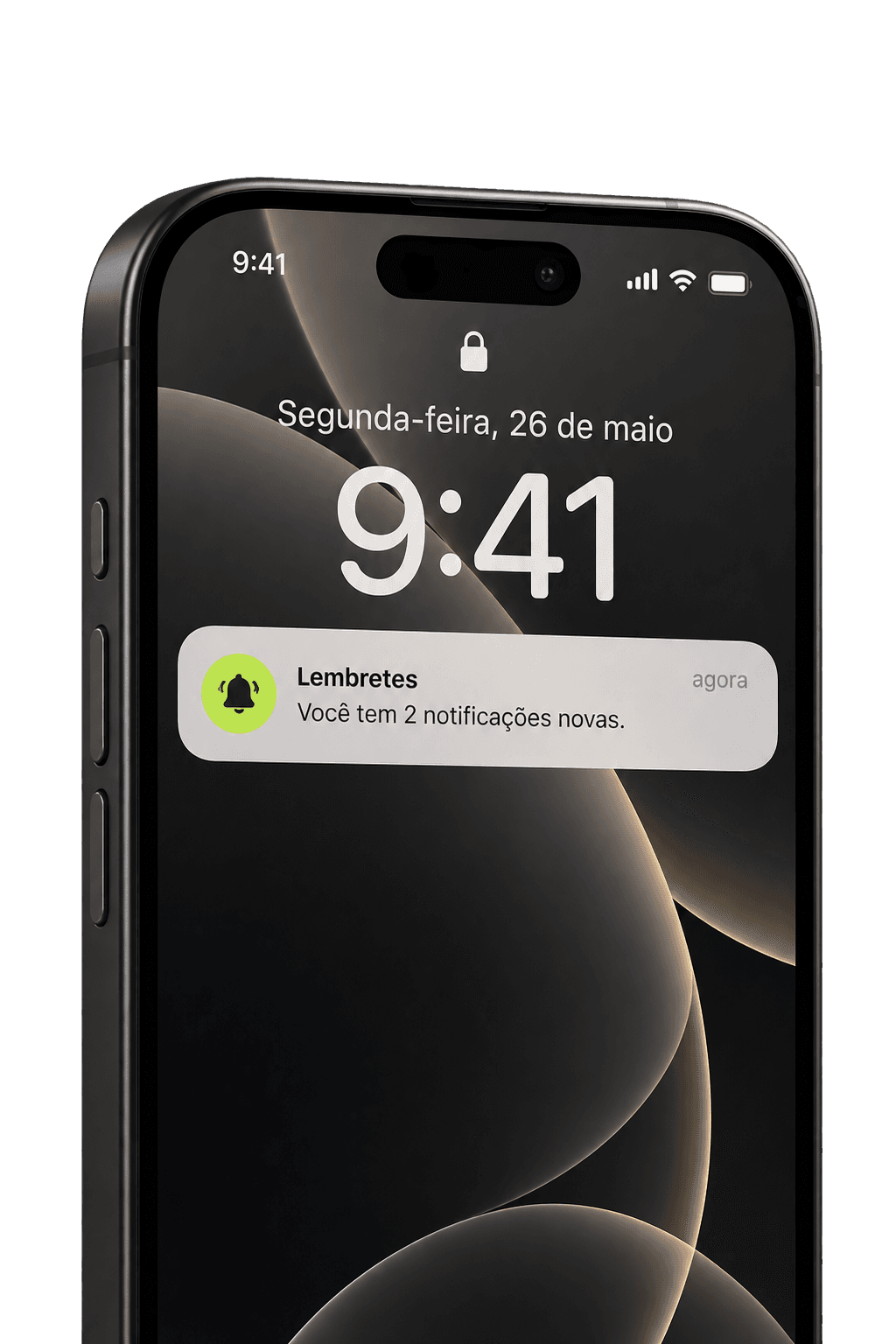 iPhone recebendo uma notificação